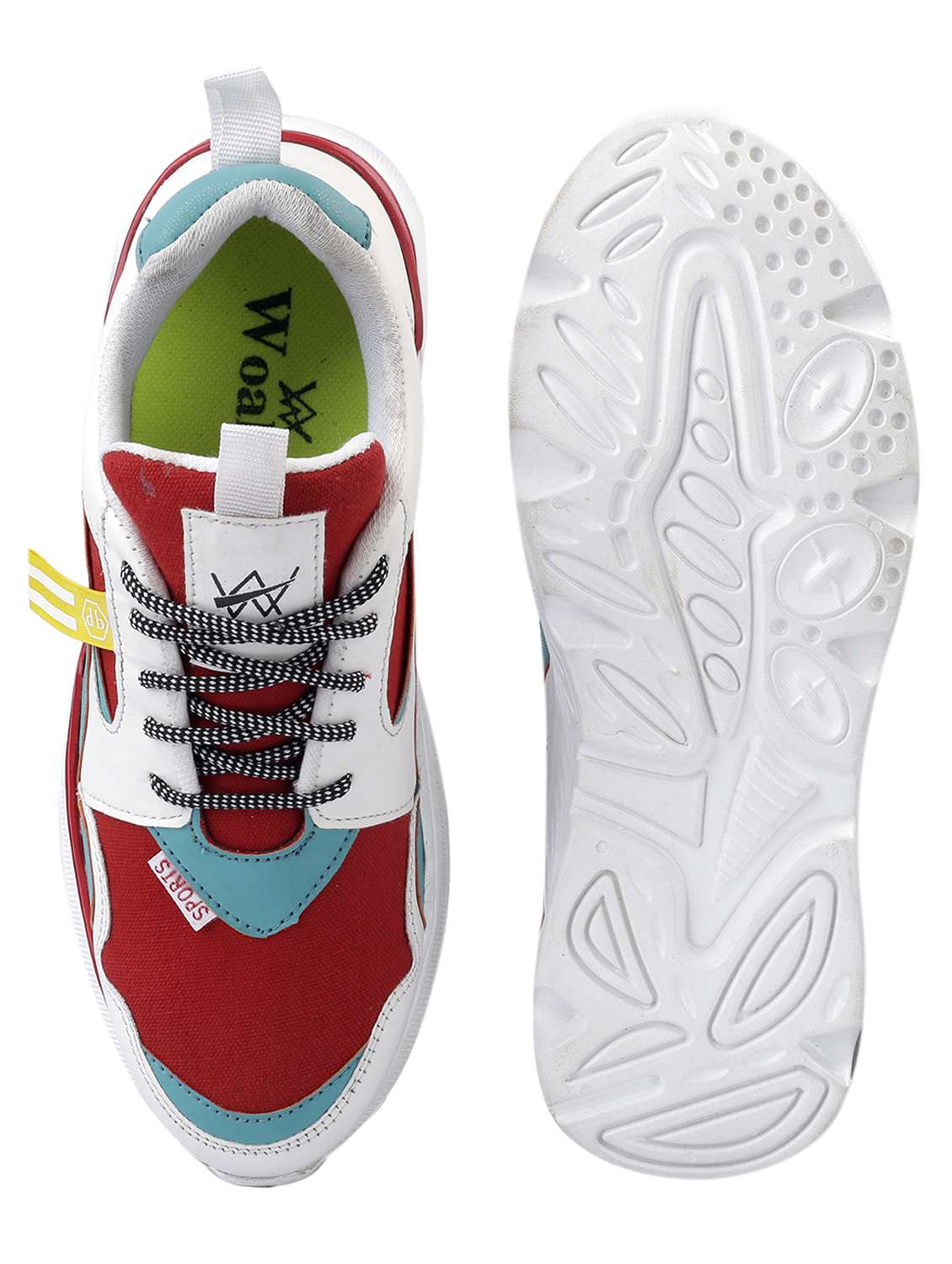 red lace up sport shoe - 18413170 - Standard Image - 4