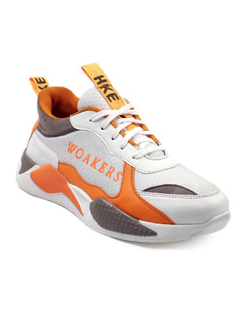 orange lace up sport shoe - 18413178 - Standard Image - 0