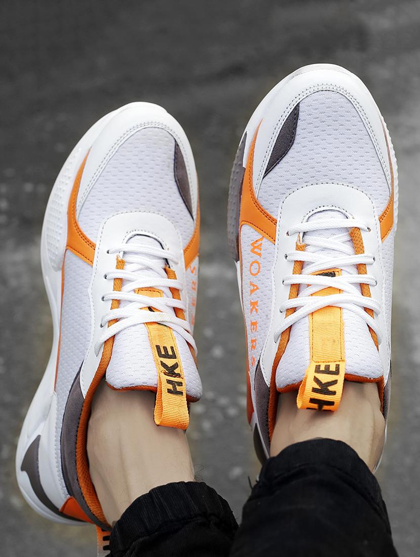 orange lace up sport shoe - 18413178 - Standard Image - 1