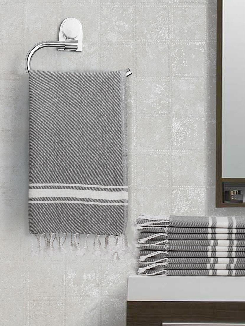 klotthe set of 6 pure cotton maroon hand towels