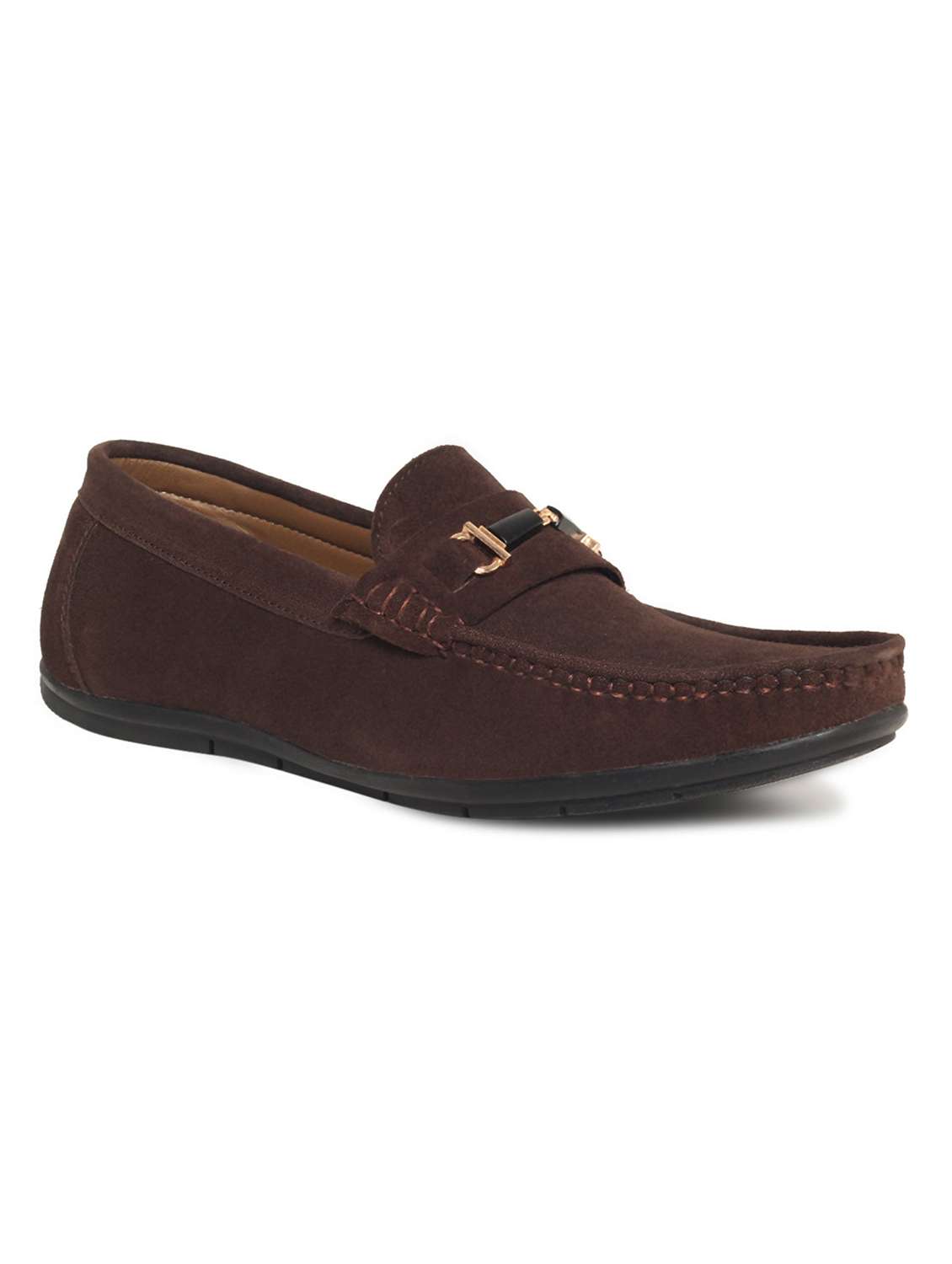 brown suede slip on loafers