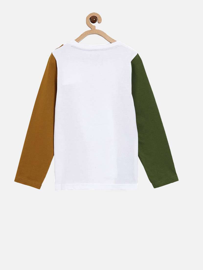 multi colored color block t-shirt - 18414445 - Standard Image - 1