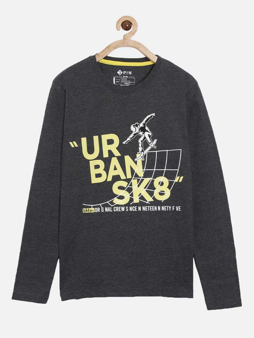 charcoal graphic printed t-shirt