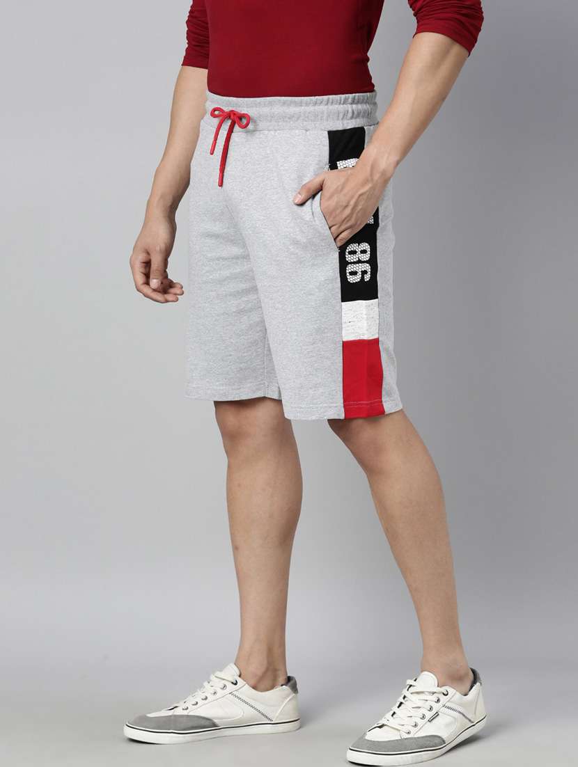 grey color-blocked short - 18414463 - Standard Image - 1