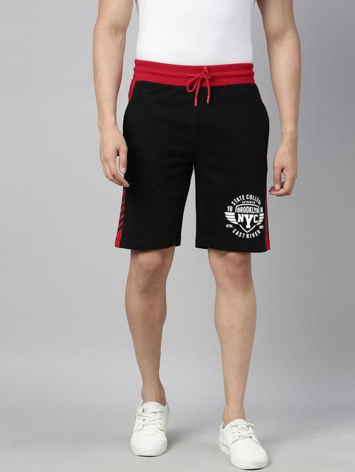 black printed short - 18414464 - Standard Image - 0