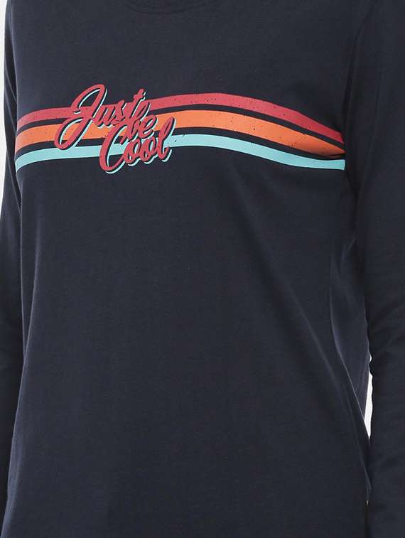 women's chest print round neck t-shirt - 18414615 -  Standard Image - 4