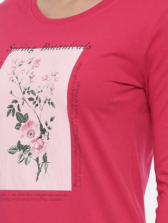 women's front print round neck t-shirt - 18414617 -  Standard Image - 4