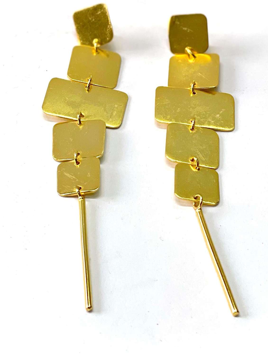 gold brass drop earring