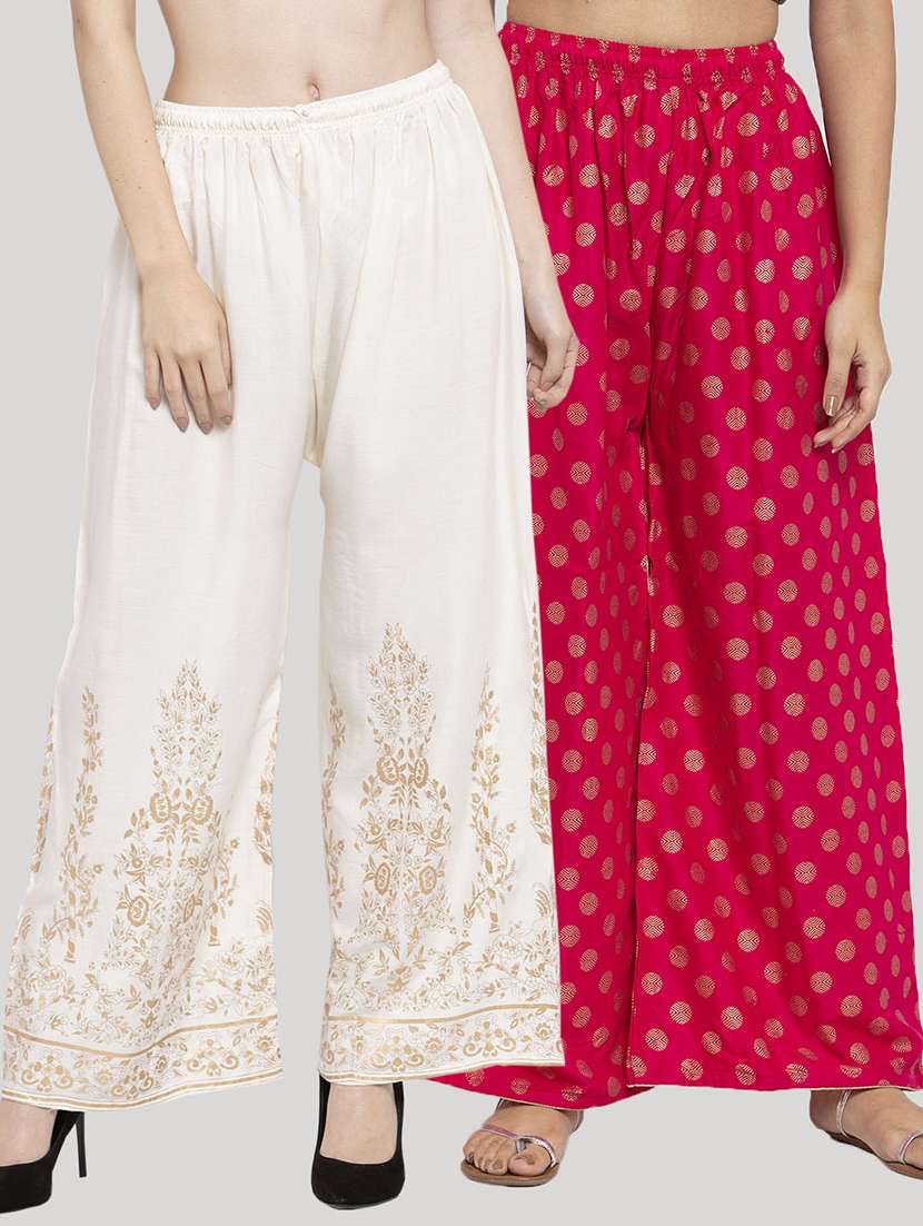 pack of 2 printed palazzo