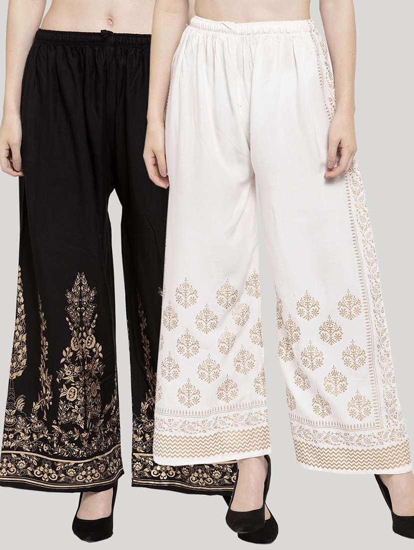 pack of 2 printed palazzo