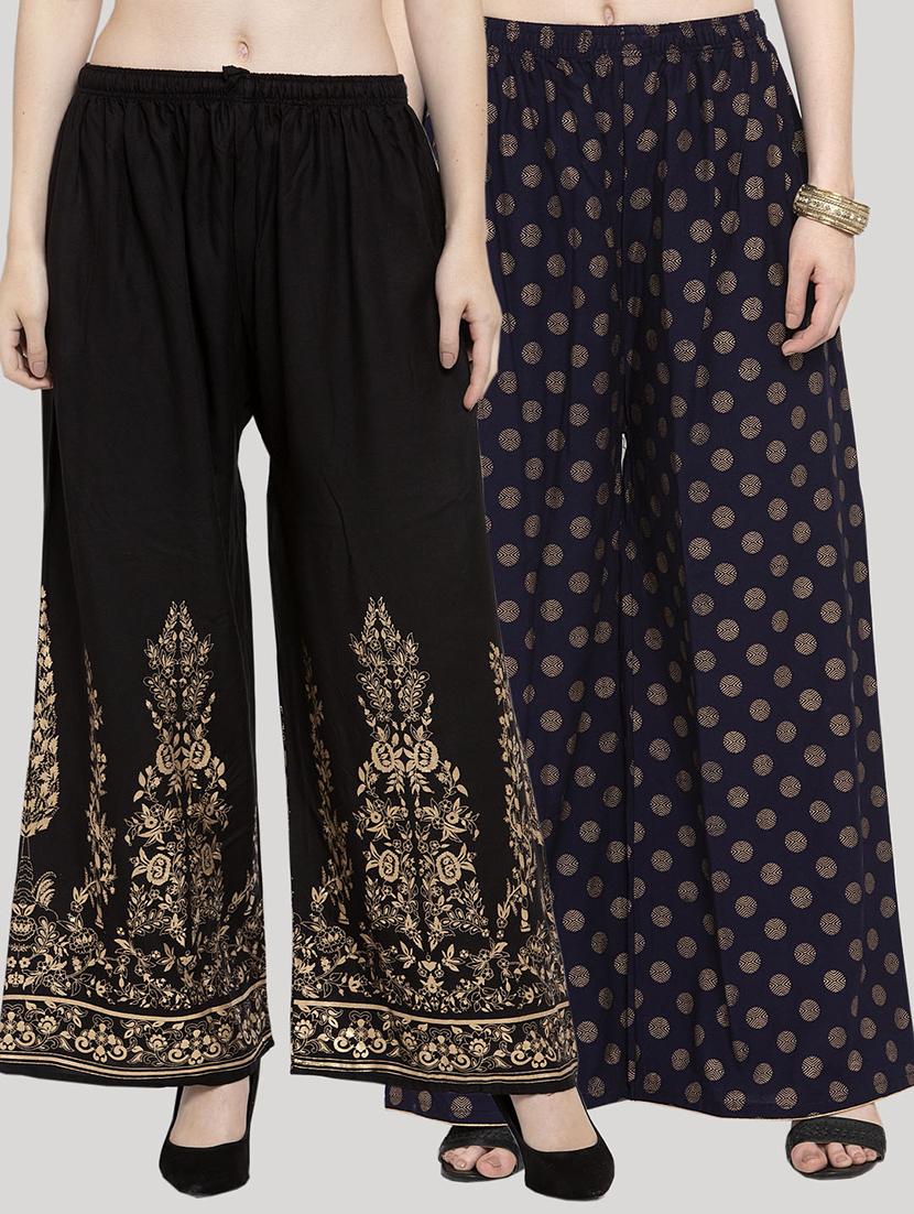 pack of 2 printed palazzo