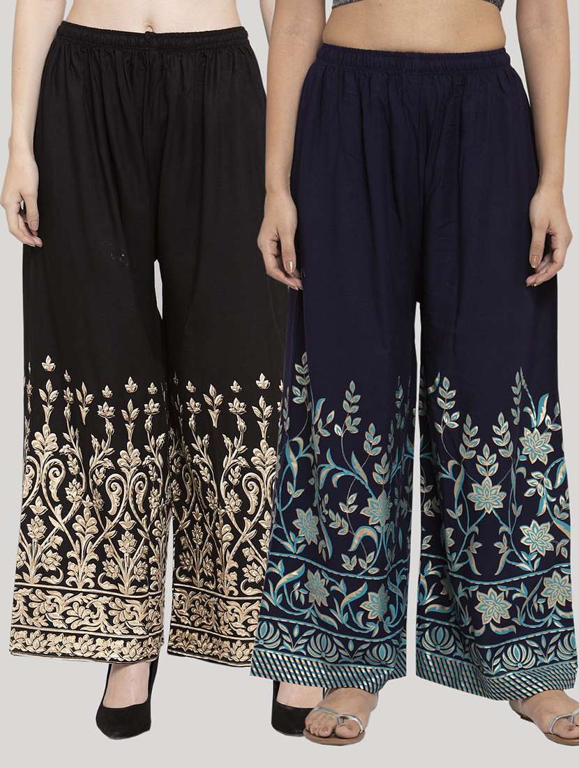 pack of 2 printed palazzo