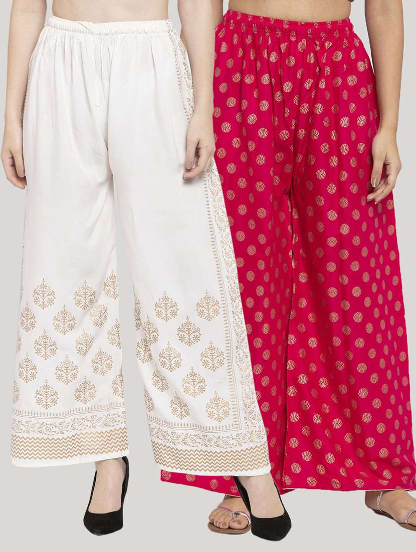 pack of 2 printed palazzo