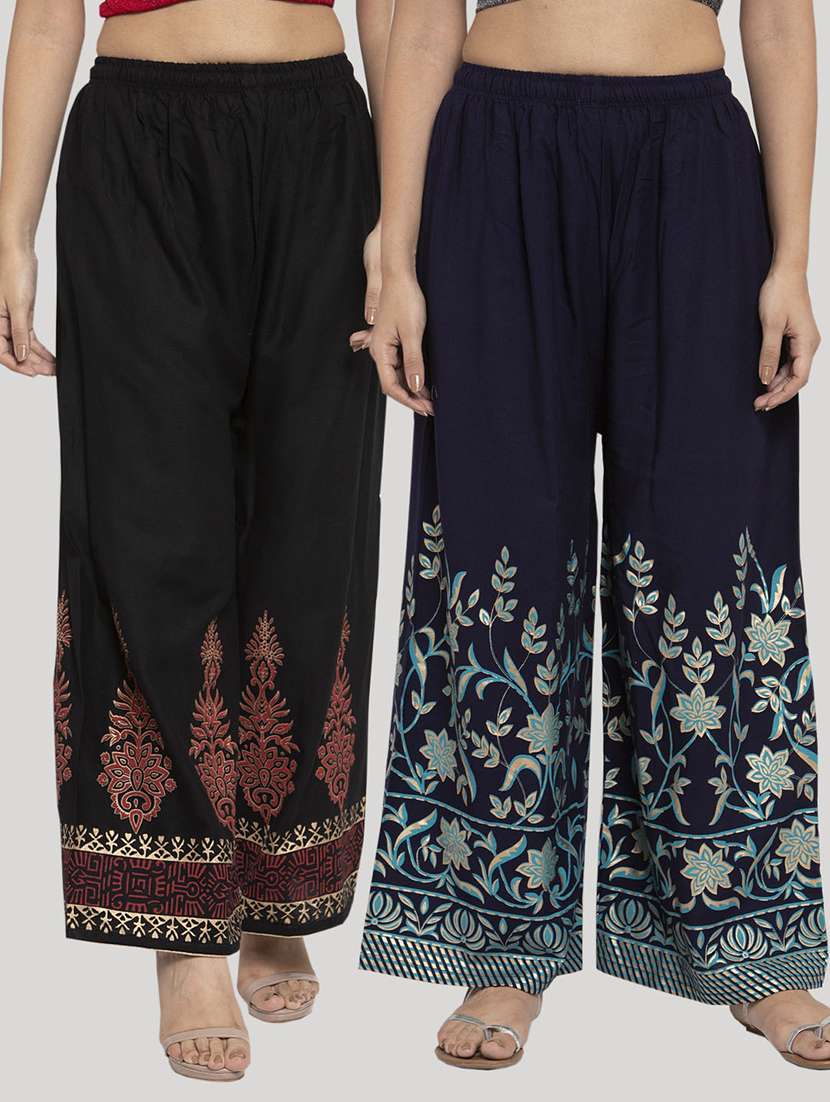 pack of 2 printed palazzo
