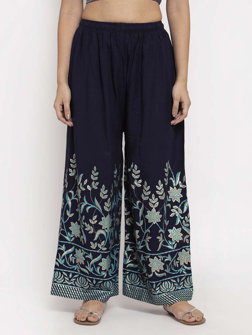 set of 2 pcs printed palazzo - 18415058 -  Standard Image - 1