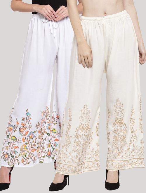 set of 2 pcs printed palazzo - 18415099 -  Standard Image - 0