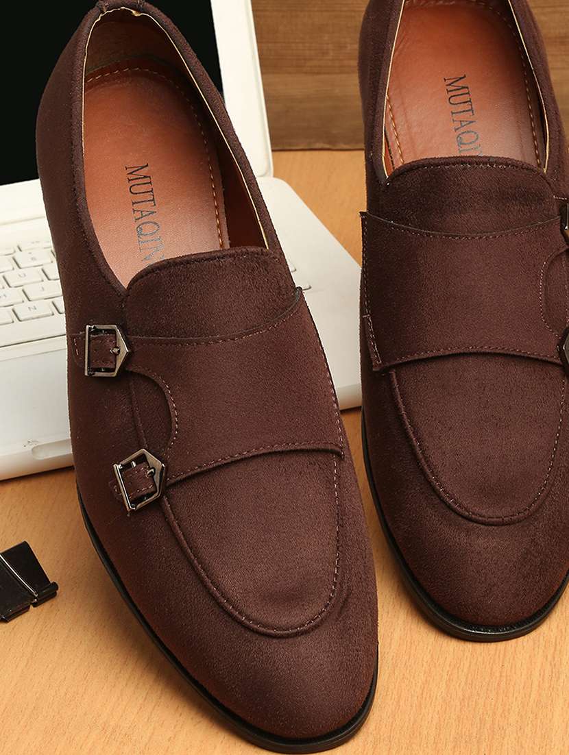 brown suede slip on loafers