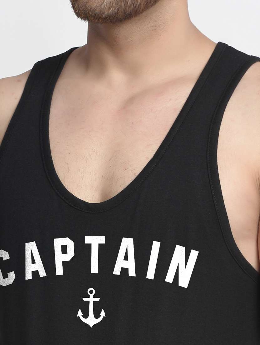 black chest-printed vest - 18415648 -  Standard Image - 4