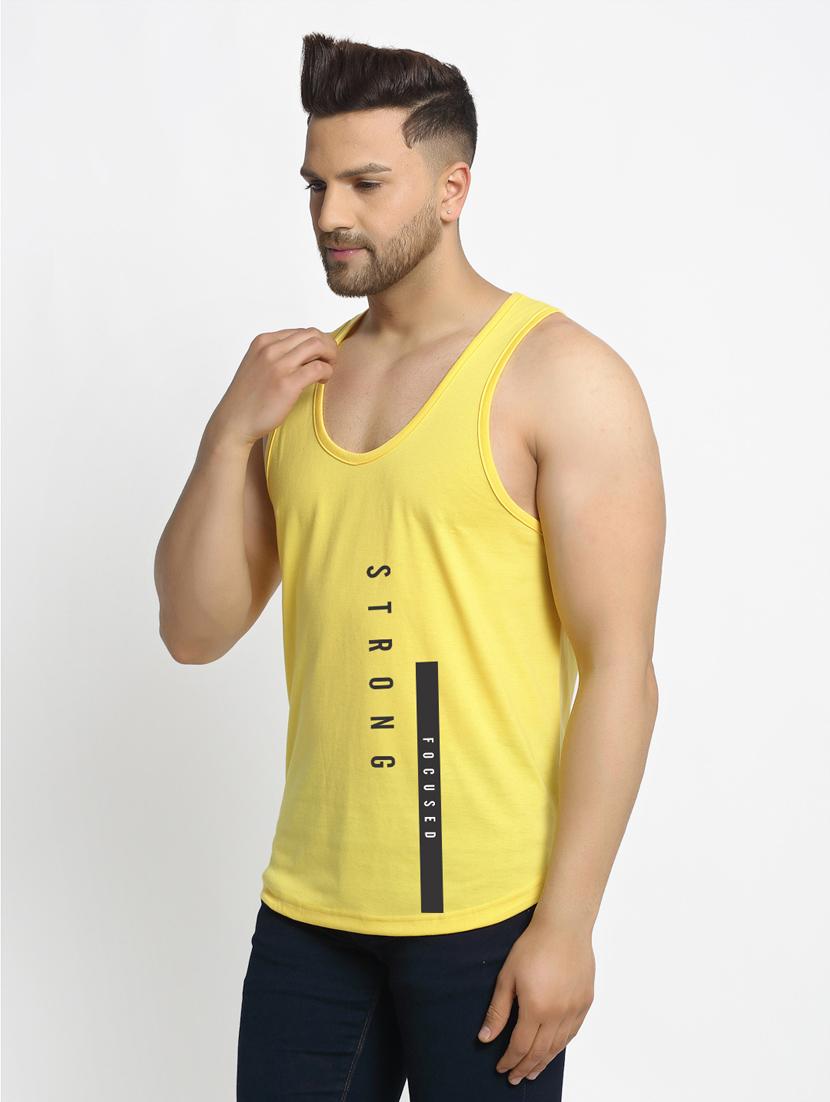 yellow chest-printed vest - 18415673 - Standard Image - 1