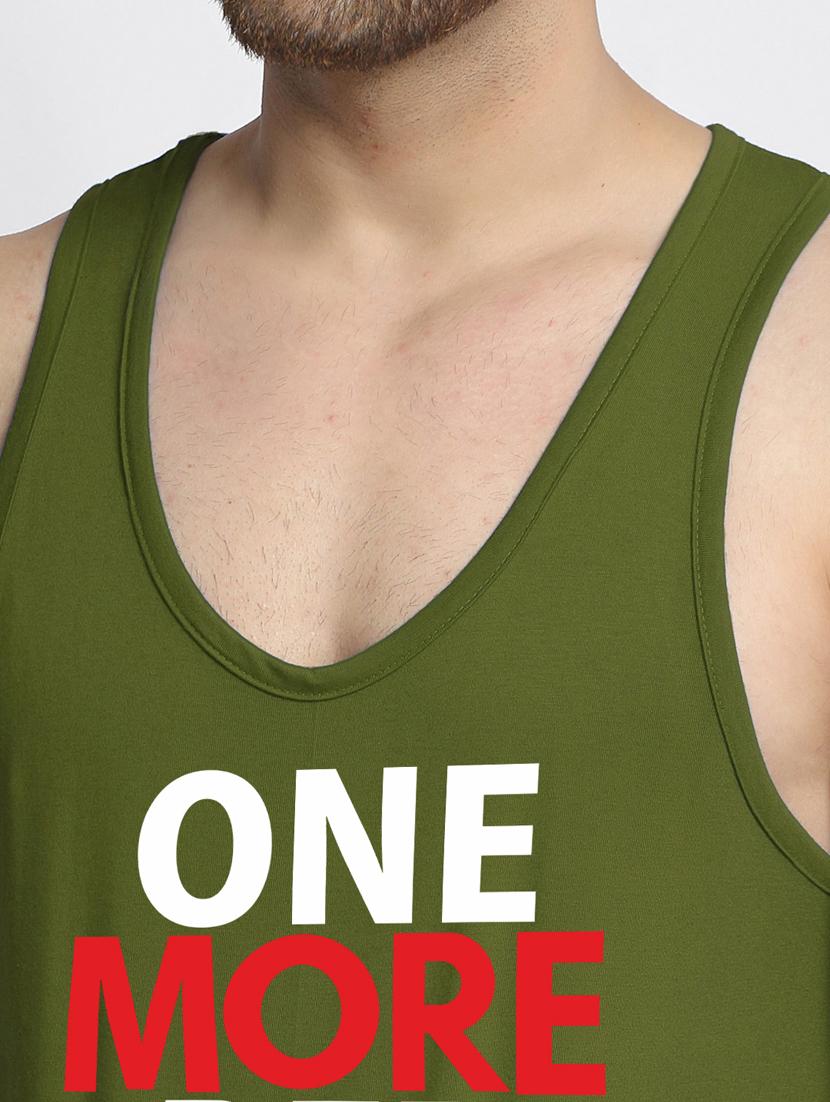 olive chest-printed vest - 18415682 - Standard Image - 4