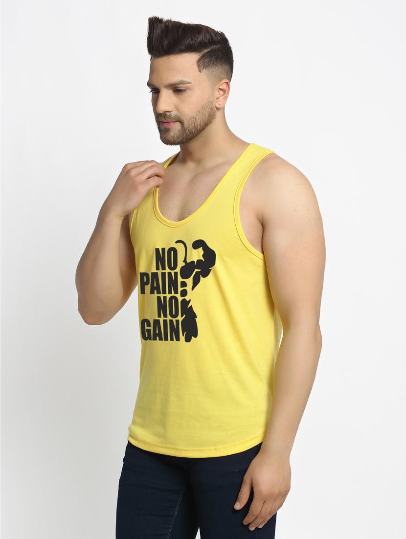 yellow chest-printed vest - 18415689 - Standard Image - 1