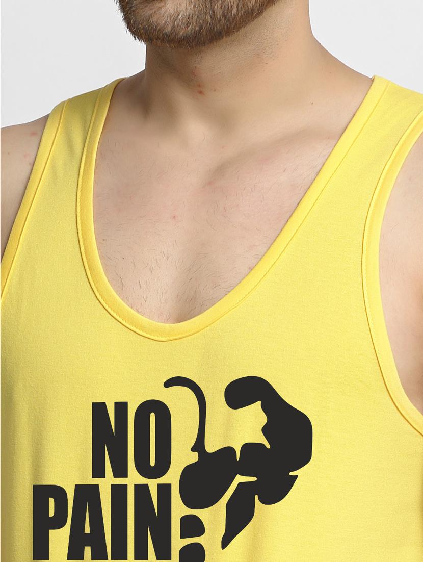 yellow chest-printed vest - 18415689 - Standard Image - 4