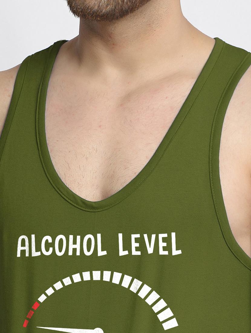 olive chest-printed vest - 18415711 - Standard Image - 4