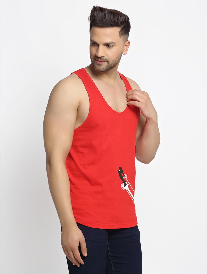 red chest-printed vest - 18415712 - Standard Image - 1