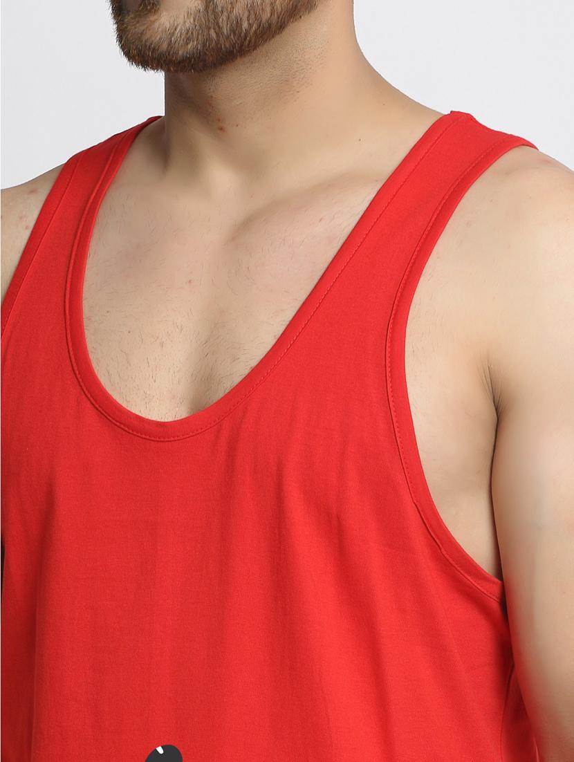 red chest-printed vest - 18415712 - Standard Image - 4
