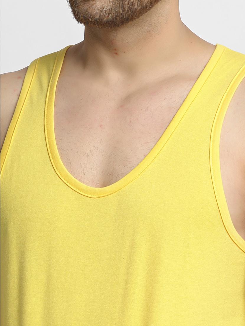 yellow chest-printed vest - 18415714 - Standard Image - 4