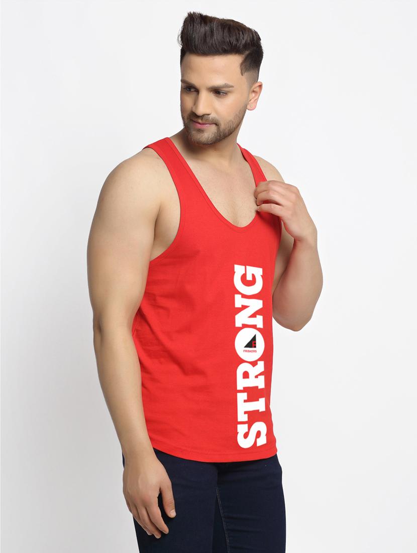 red chest-printed vest - 18415726 - Standard Image - 1