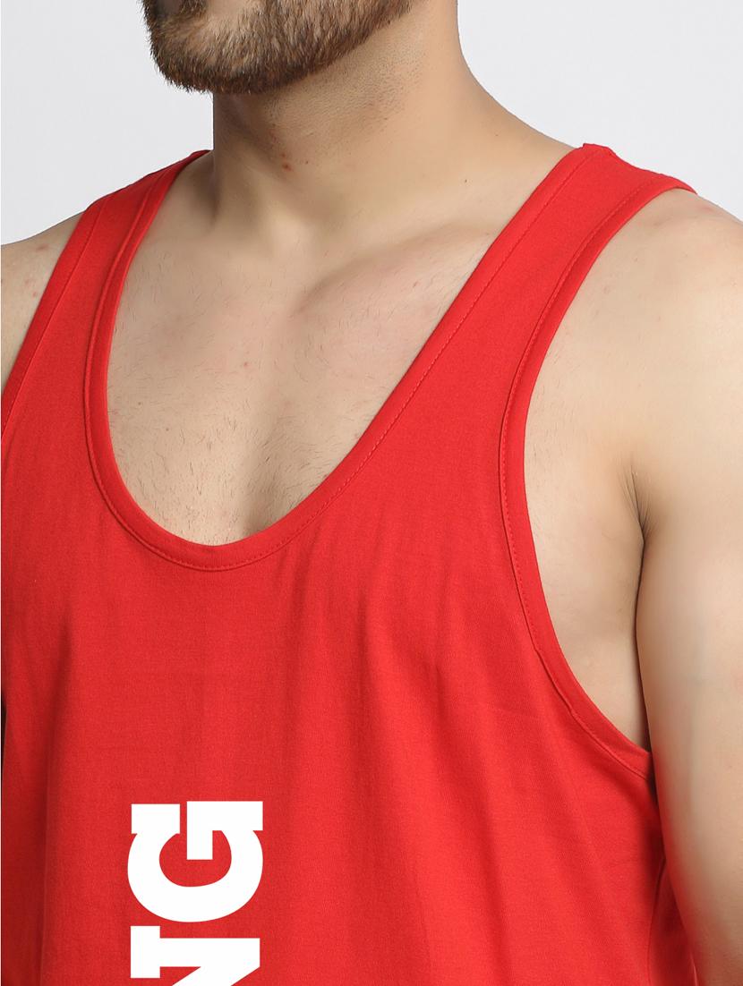 red chest-printed vest - 18415726 - Standard Image - 4