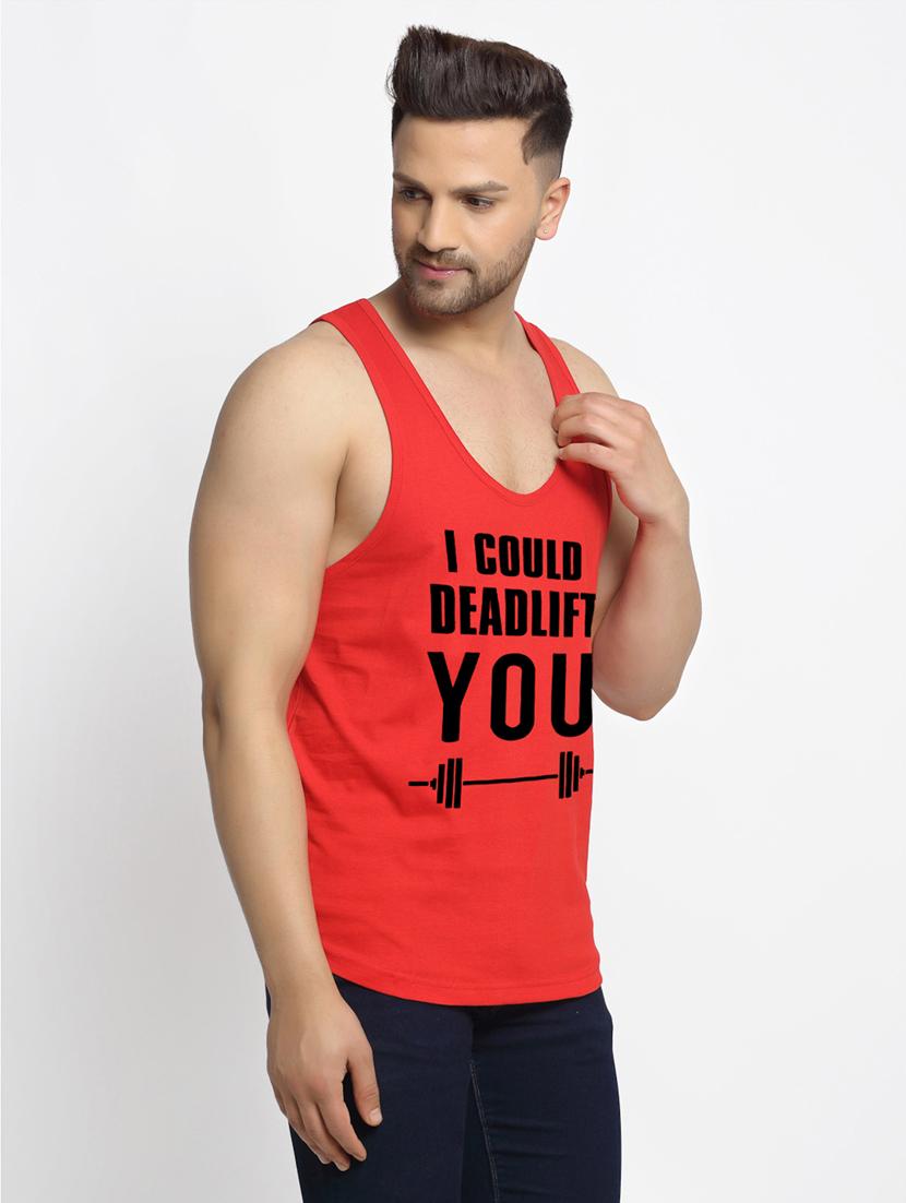 red chest-printed vest - 18415763 - Standard Image - 1