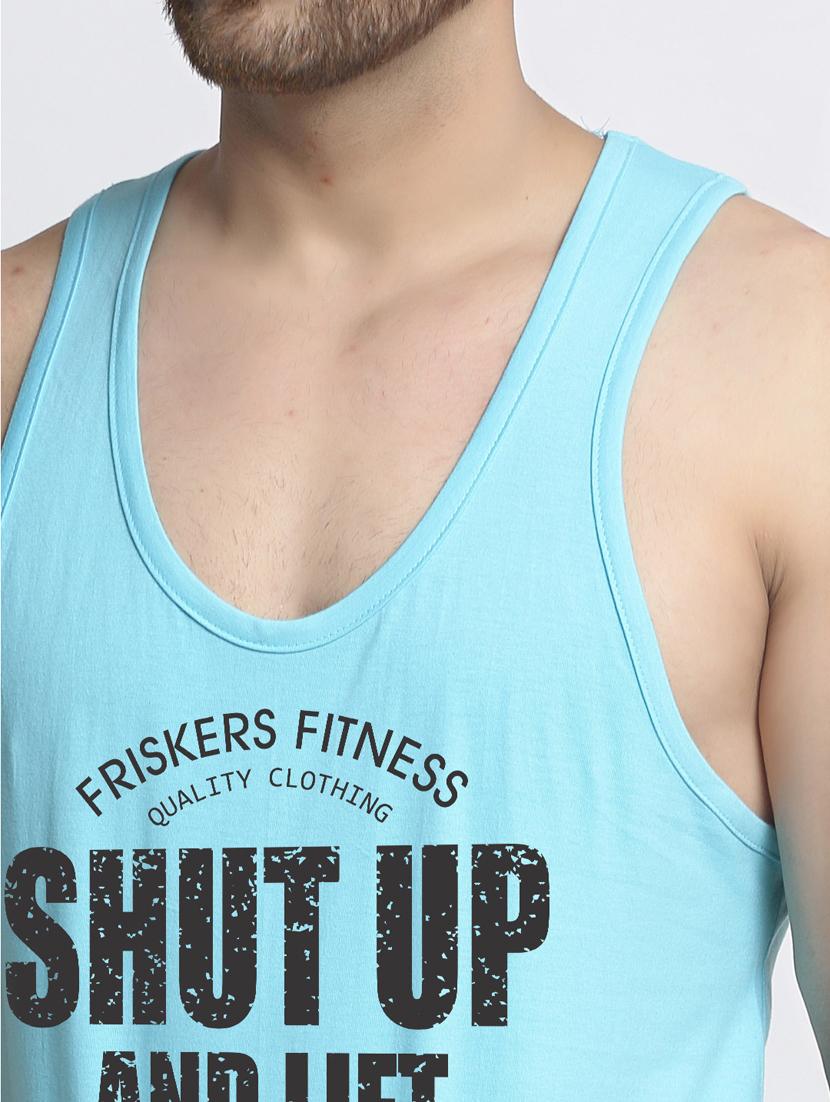 turquoise chest-printed vest - 18415767 - Standard Image - 4
