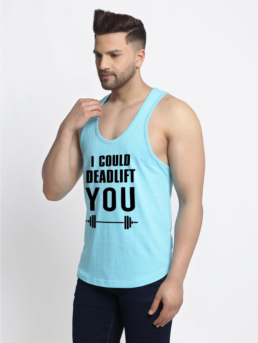 turquoise chest-printed vest - 18415770 - Standard Image - 1