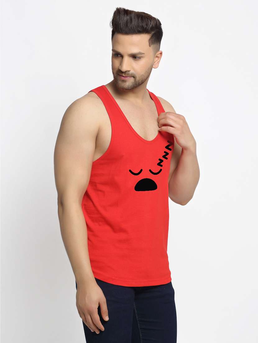red chest-printed vest - 18415820 -  Standard Image - 1