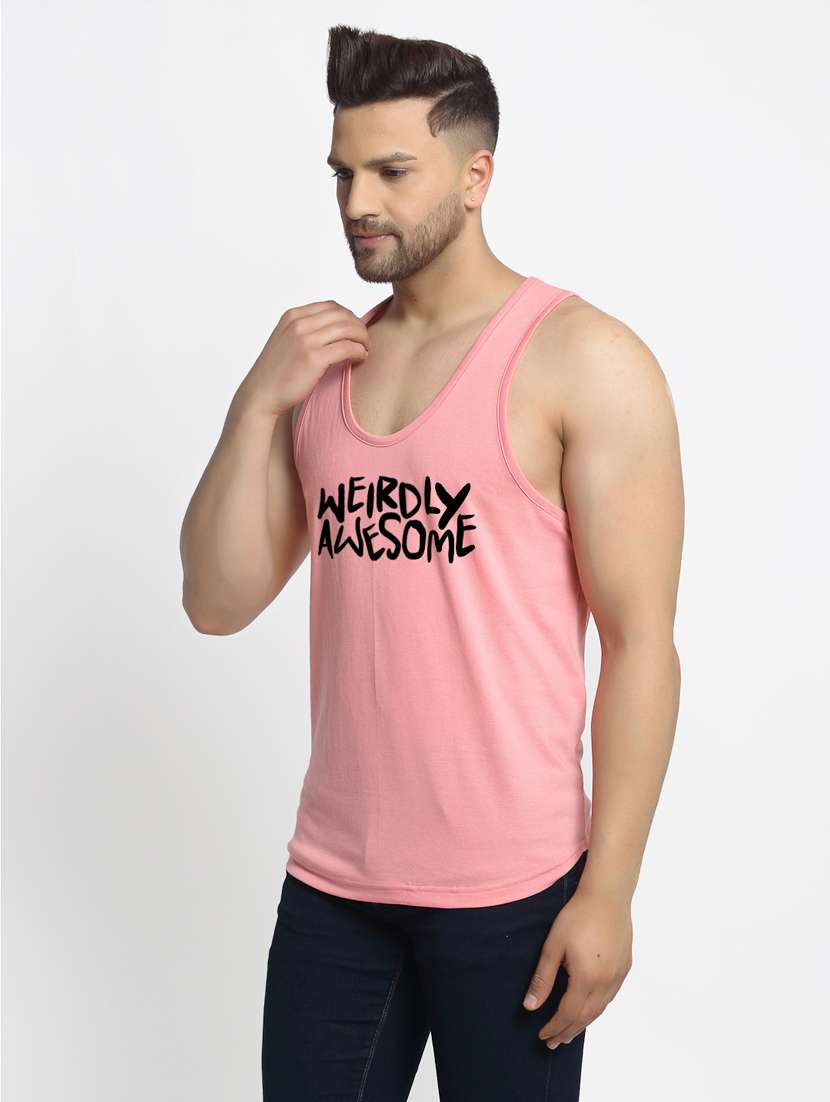 pink chest-printed vest - 18415827 -  Standard Image - 1