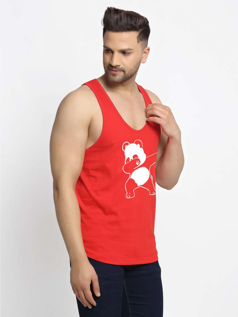 red chest-printed vest - 18415858 -  Standard Image - 1