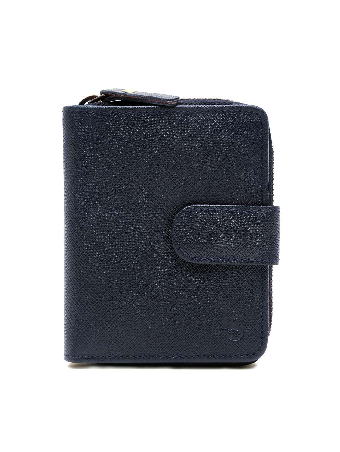 denim blue leather wallet