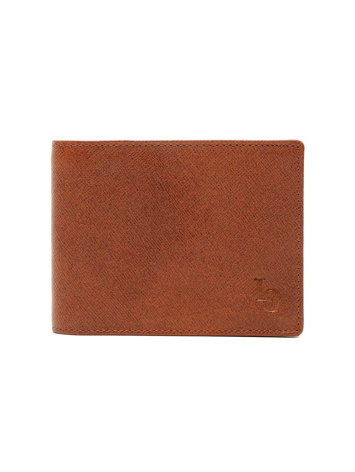 british tan textured wallet