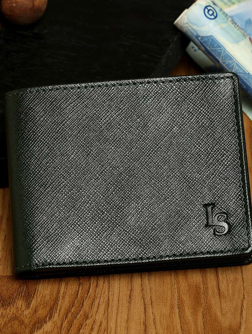 basil green leather wallet