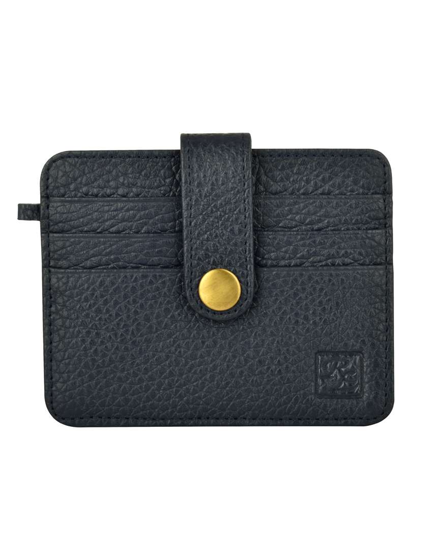 blue solid card holder