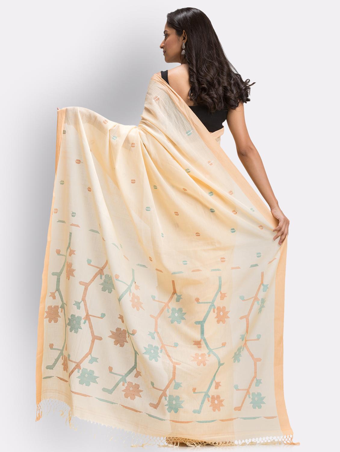 handloom jamdani saree with blouse - 18416893 -  Standard Image - 1