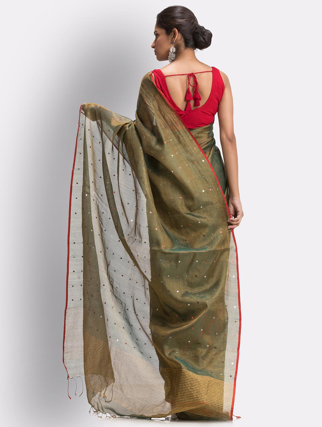 handloom jamdani saree - 18416921 - Standard Image - 1