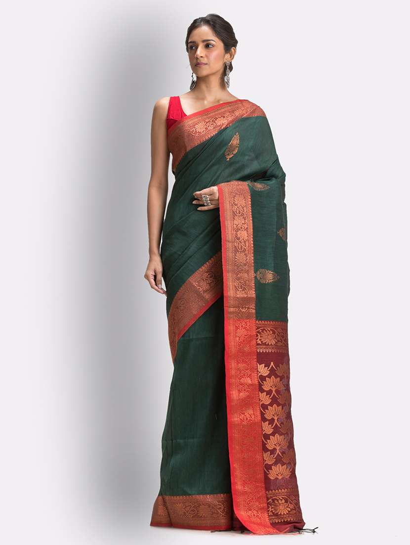 handloom jamdani saree with blouse