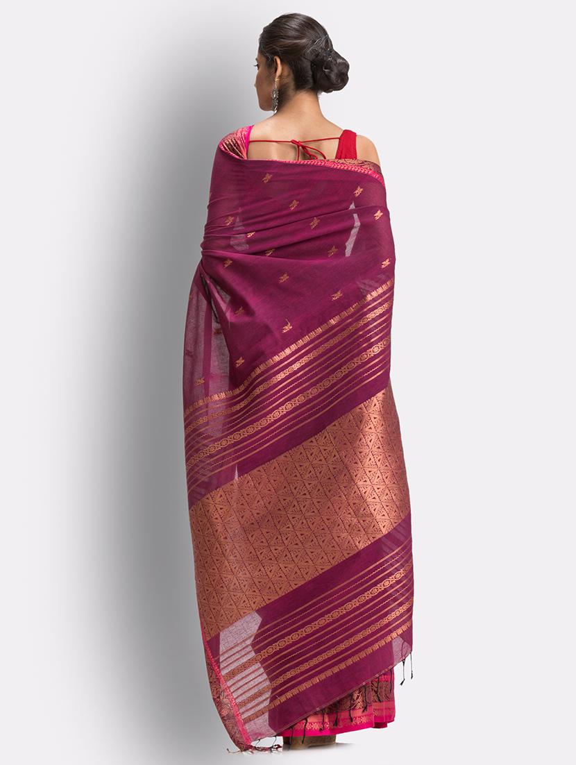 handloom jamdani saree with blouse - 18416932 - Standard Image - 4