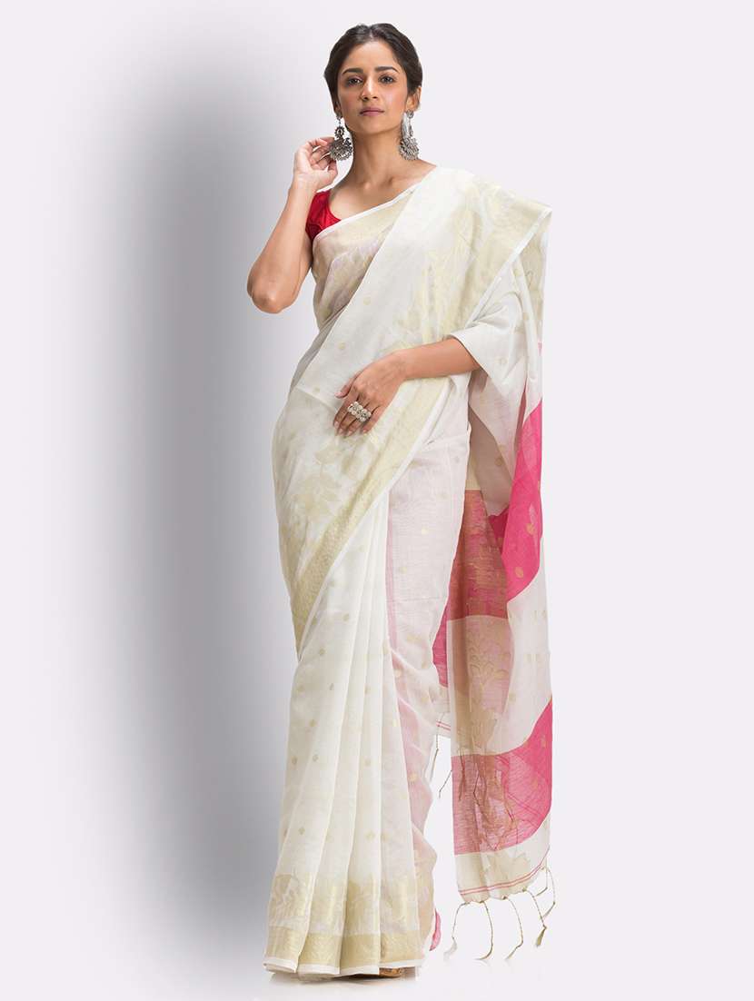 handloom jamdani saree with blouse
