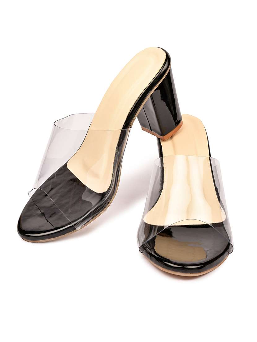 black slip on sandal - 18417046 -  Standard Image - 1