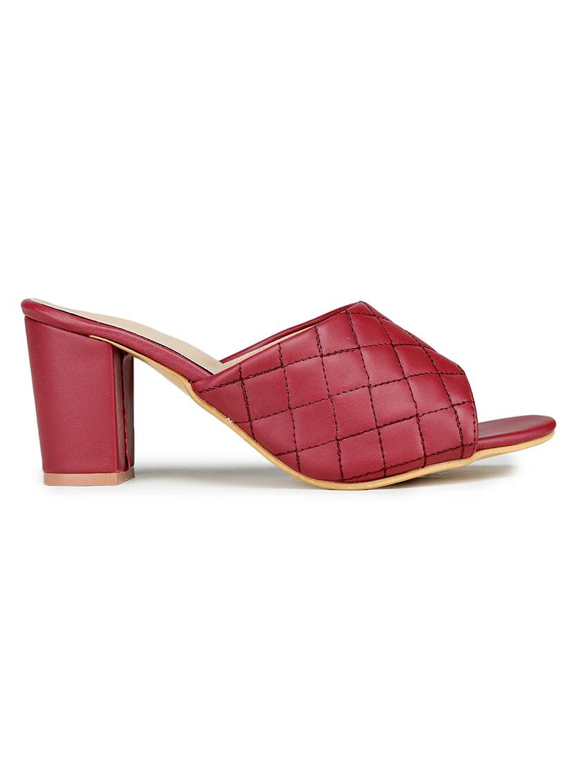 maroon slip on sandal - 18417050 -  Standard Image - 1