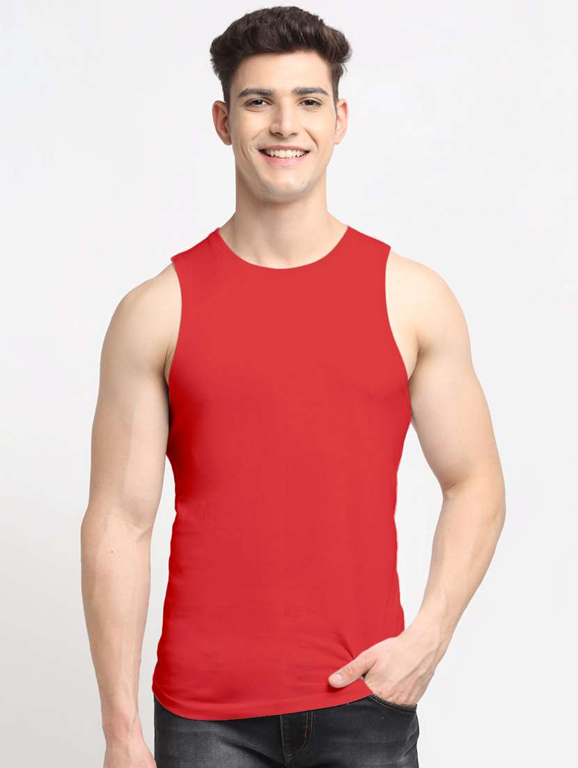 set of 3 solid cotton vest - 18417080 -  Standard Image - 1